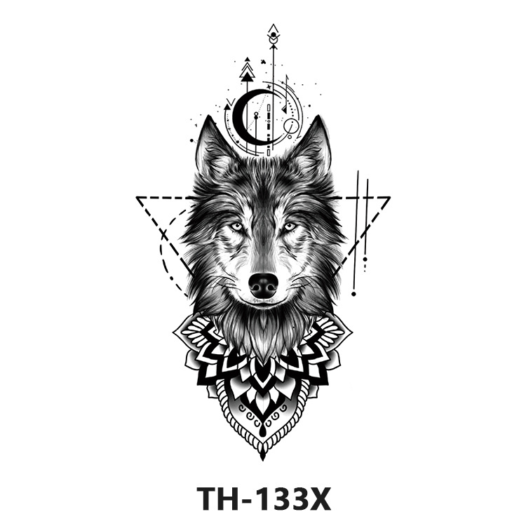 Picture of Cross-Border Manufacturer Wholesale Cartoon Color Tattoo Stickers Unicorn Black and White Animal Tiger Waterproof and Sweatproof Tattoo Stickers