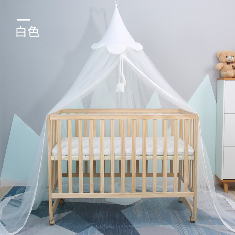 Picture of Baby Crib Mosquito Net with Bracket Kidsren's Bed Mosquito Net Cover Baby Bb Newborn Floor Clip-Type Anti-Mosquito Encryption Universal