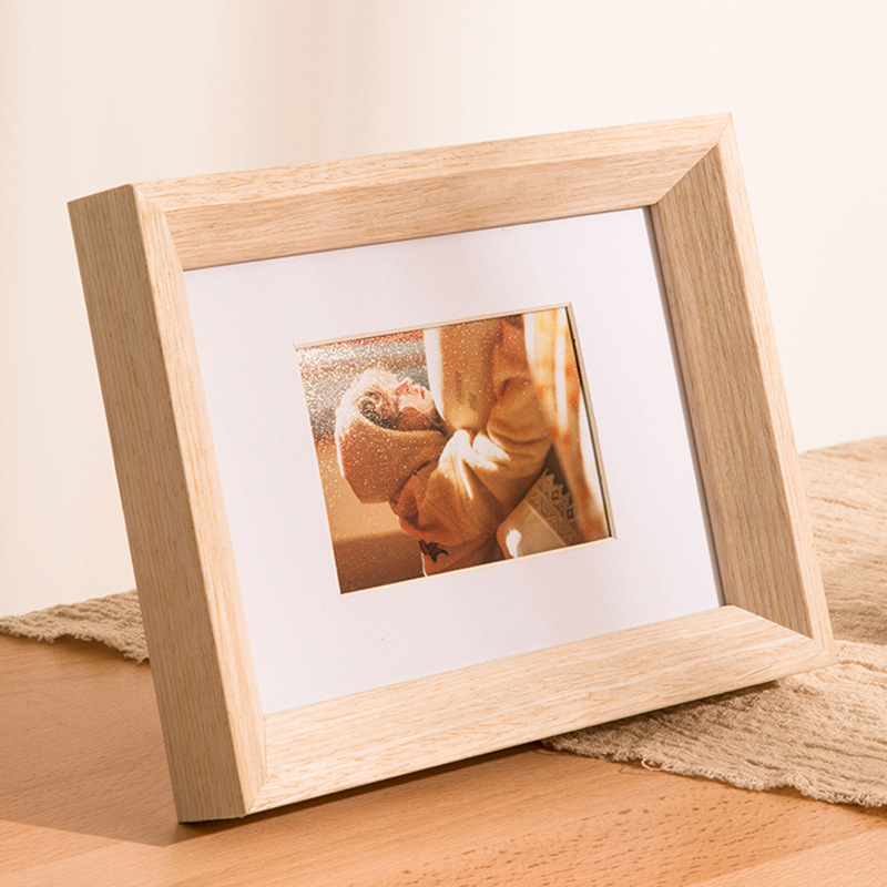 Picture of Nordic solid wood photo frame decoration creative 6-inch photo frame decoration 7-inch 8 wall-mounted picture frame wash photo into photo frame
