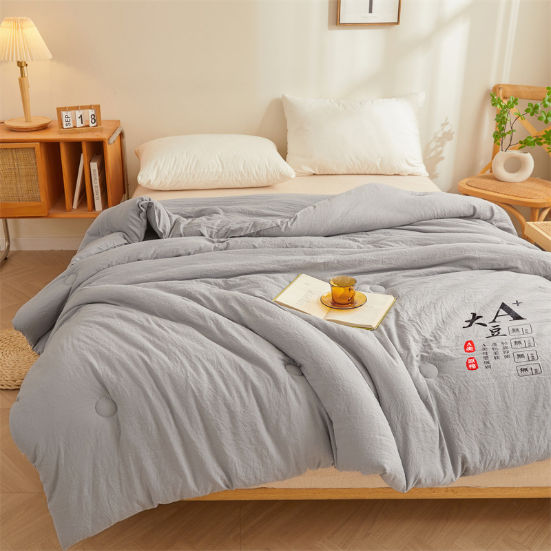 Picture of Class A Raw Cotton Soybean Quilt Thickened Summer Quilt Winter Quilt Summer Cool Quilt Air Conditioning Quilt Spring and Autumn Quilt Student Quilt Gift Quilt
