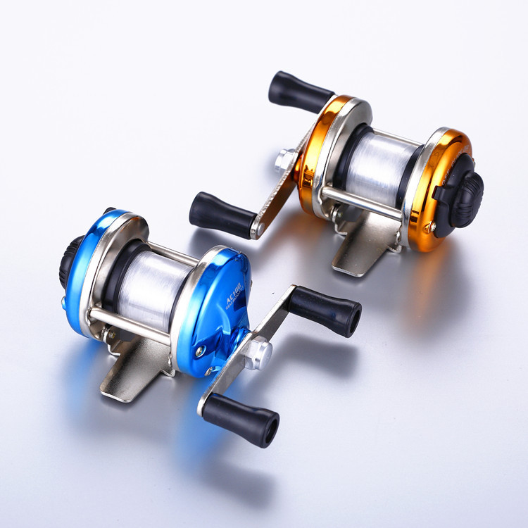 Metal drum wheel new spinning wheel fishing line wheel throwing fishing Luya plate Mini small fishing line wheel small feet just pen fishing rod