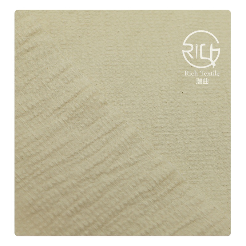 Picture of Ramie Cotton Horizontal Striped Jacquard Fabric Blended Woven Texture Shirt Pants Skirt Fabric Modern Geometric Jacquard
