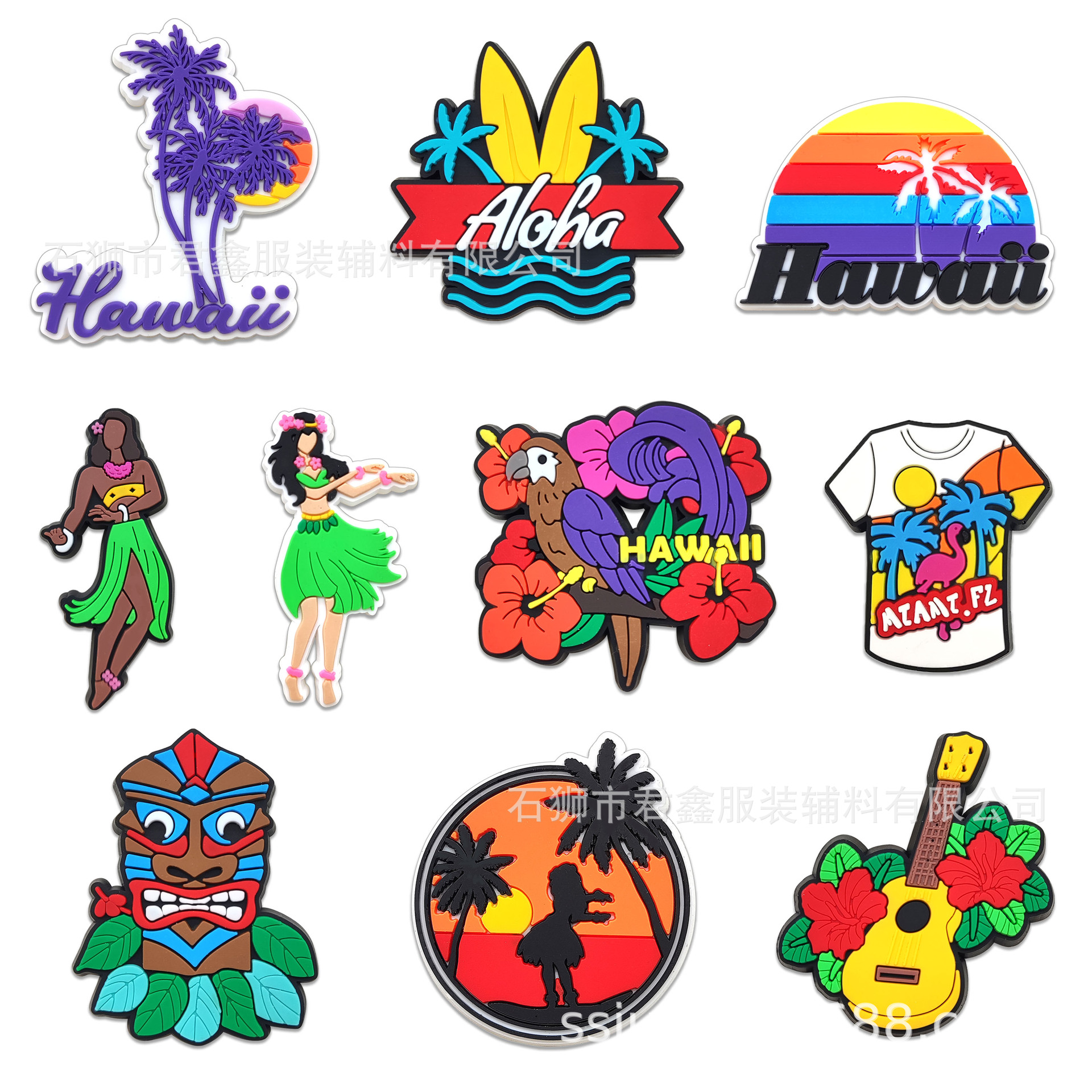 Hawaiian Beach Slippers Decorative Buckle Clogs Shoe Buckle Seaside Beach Style Shoe Buckle Party Dustproof Straw Plug