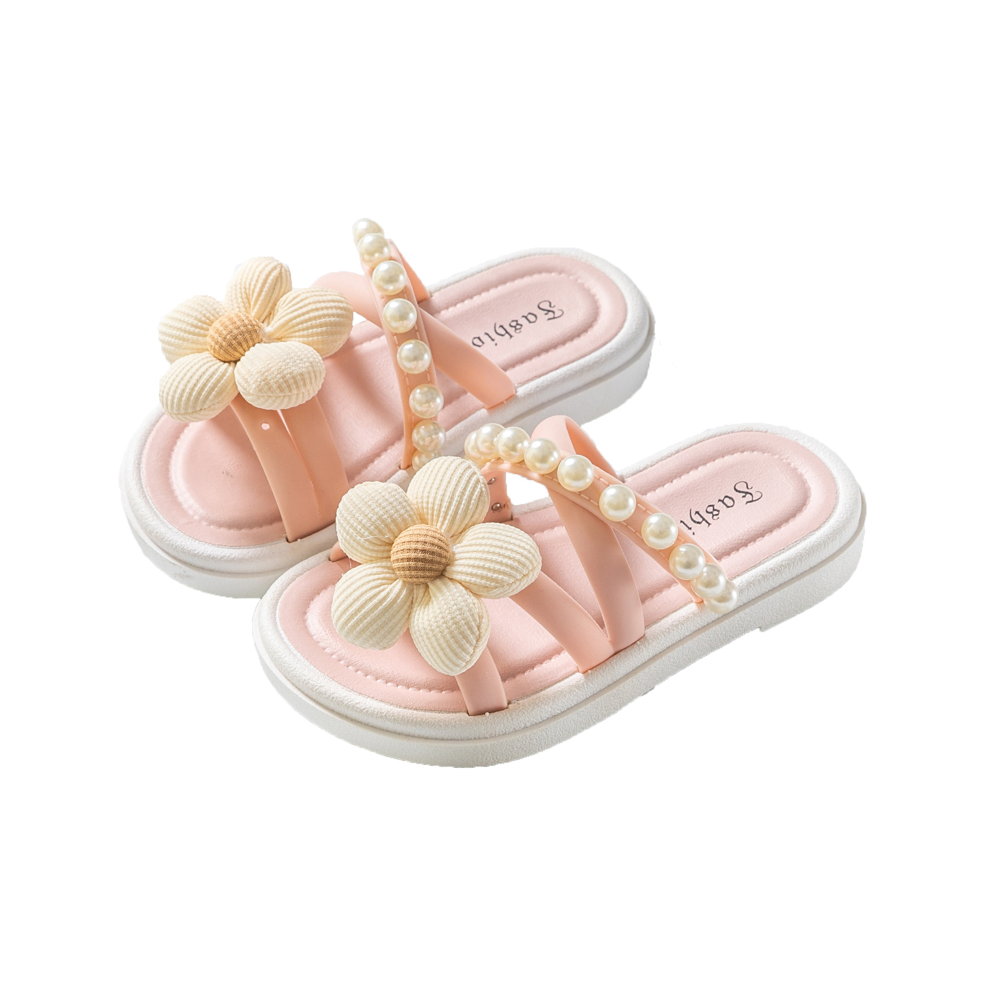 Picture of Women's thick-soled flower slippers summer outdoor wear 2024 new fairy style with skirt Roman Pearl sandals