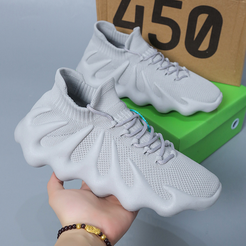 Picture of Men's Shoes New Casual Sports Shoes Fly Woven Volcanic Bottom Breathable Mesh Shoes Men's Running Shoes Octopus Socks Shoes