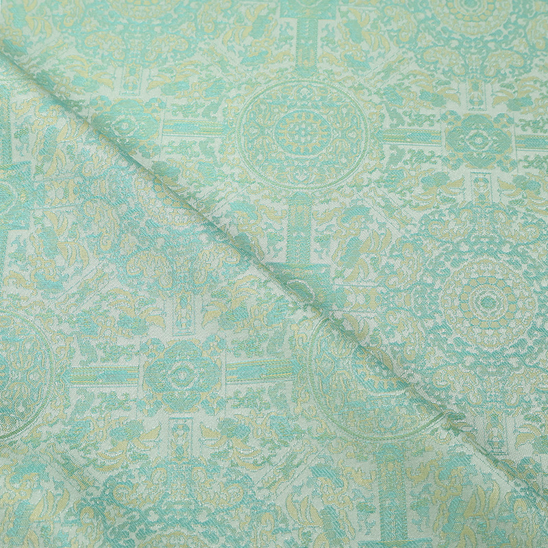 Picture of Brilliantly Colorful Dunhuang Baoxianghua Chinese Style New Chinese Style Jacquard Cloth Imitation Song Brocade Jacquard Hanfu Clothing Fabric