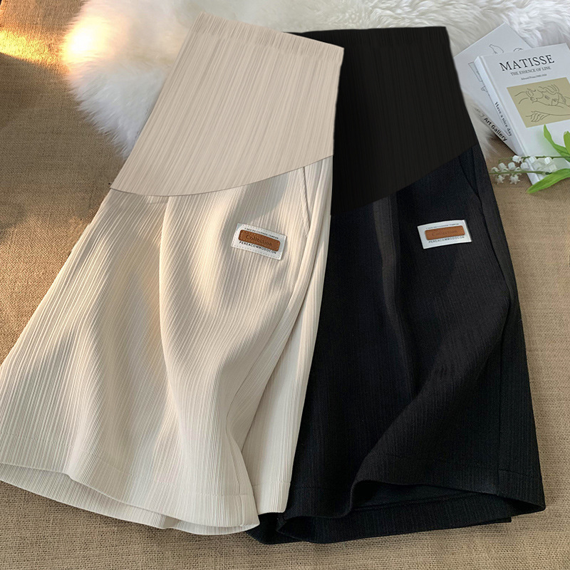 Picture of Pregnant Women's Ice Silk Shorts Summer Thin Outer Wear Loose Large Size Casual Base Five-point Safety Pants Pregnant Women's Summer Wear
