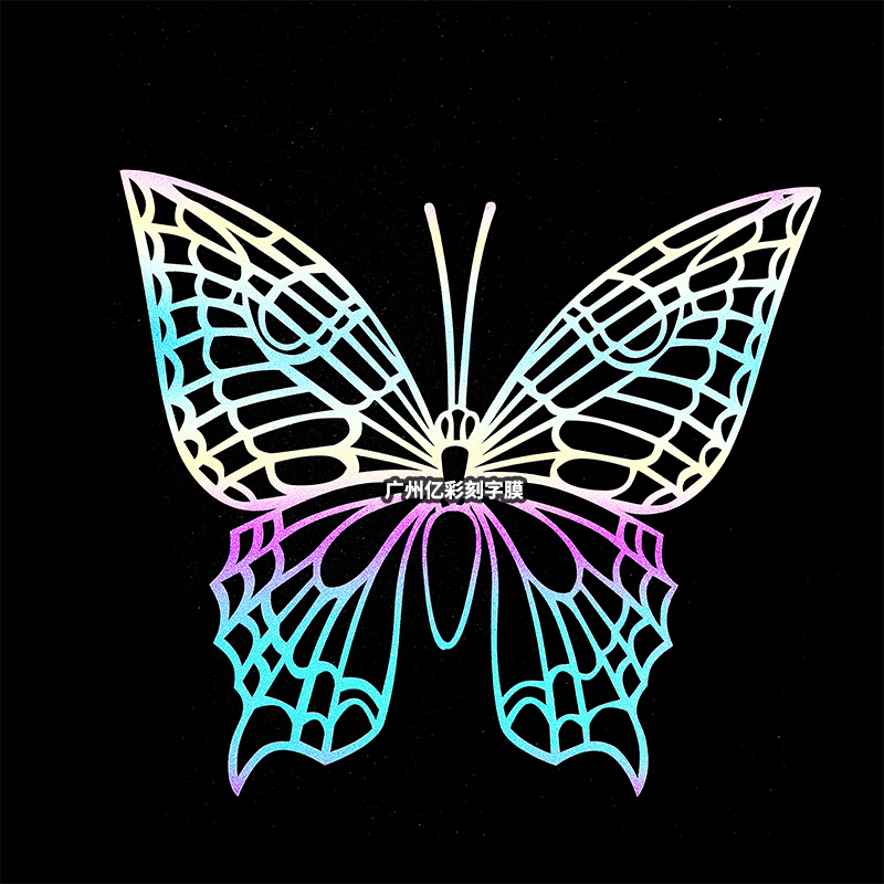 Picture of PU colorful reflective lettering film segment color reflective colorful fantasy lettering film transfer film thermal transfer film lettering film
