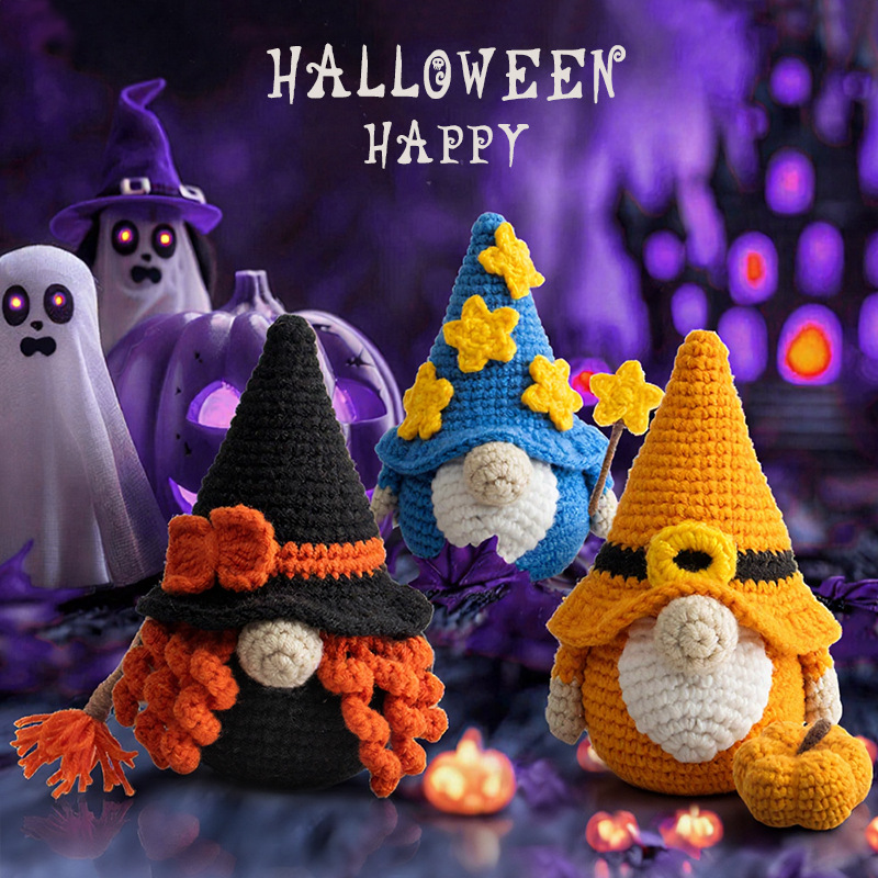 Amazon New Halloween Hand Crochet Goblin Doll Yarn Material Pack DIY Doll Crochet Material Pack