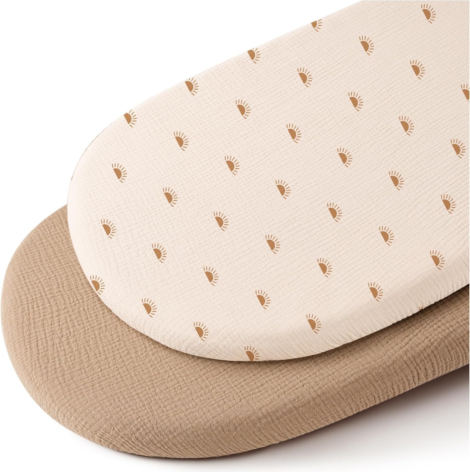 Picture of Cross-border Baby Cradle Bed Cover 2-piece Printed Breathable Skin-friendly Cotton Yarn Cradle Mattress Removable Change Cover