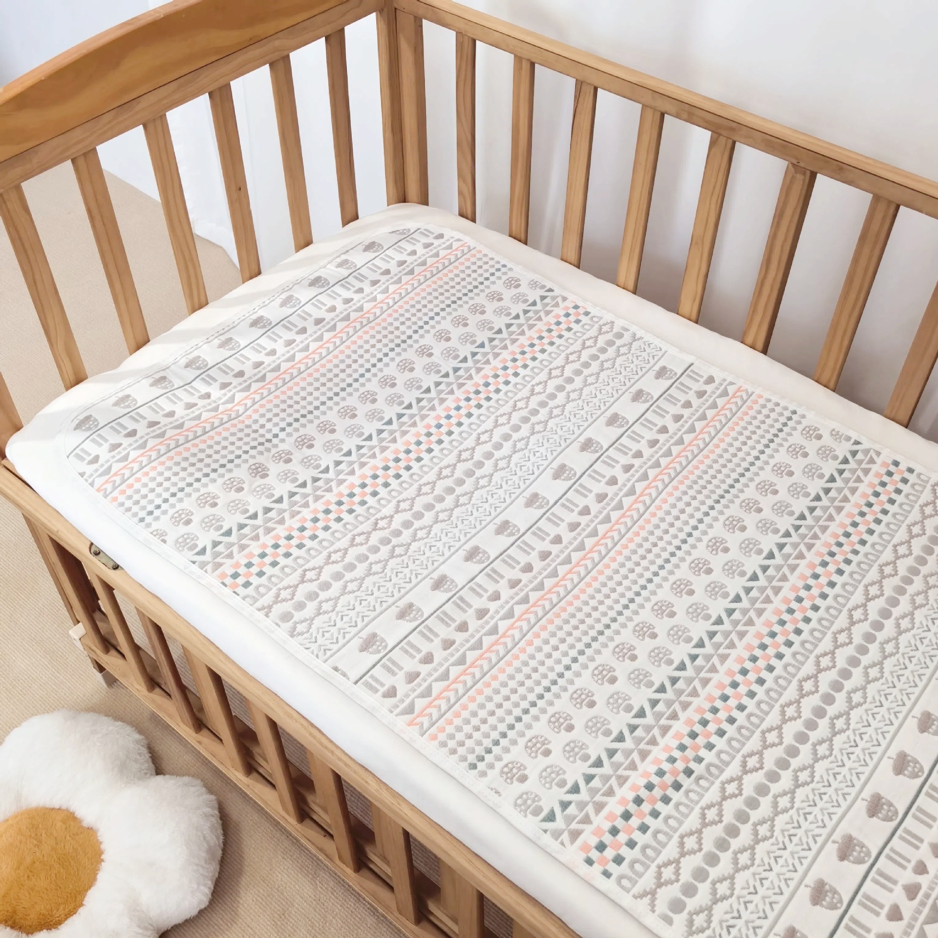 Picture of Baby Gauze Mat Pure Cotton Bed Cover Baby Soft Mat Baby Mat Summer Sweat-Absorbent Breathable Kindergarten Mat