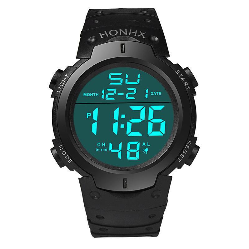 HONHX multi-function electronic sports multi-function watch student fashion trendy luminous watch men's 9001