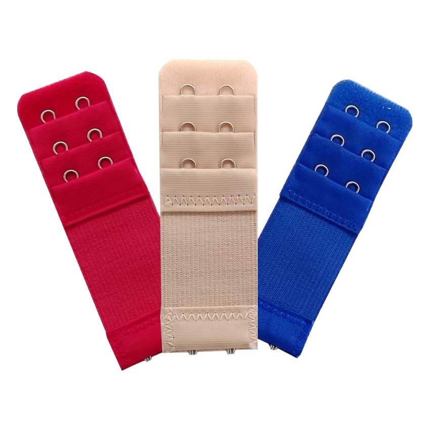 6pcs [cross-border combination set] elastic three-row two-buckle stainless steel extension buckle elastic extension buckle back buckle