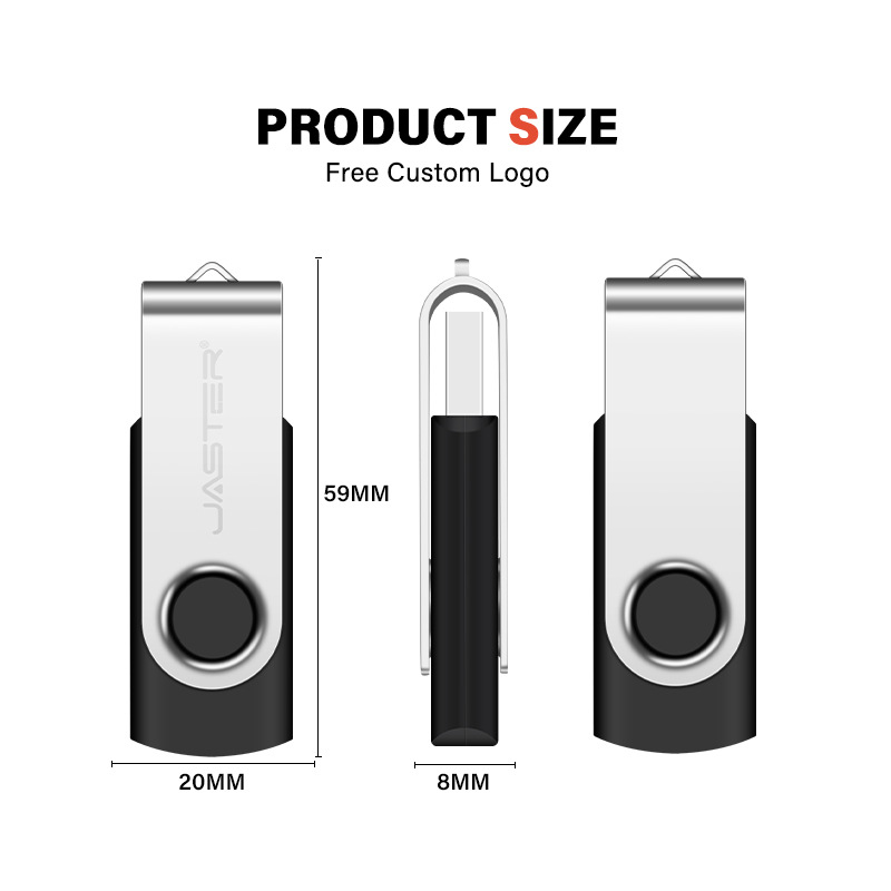 Picture of Large capacity U disk wholesale lettering USB 8g16g rotating metal U disk LOGO engraving gift U disk 32g