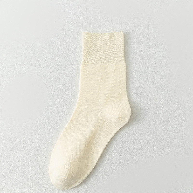 Picture of Mid-Calf Socks for Women, Spring and Autumn Solid Color Slouch Socks, Versatile Maternity Socks, Casual Long Socks, Zhuji Socks Wholesale