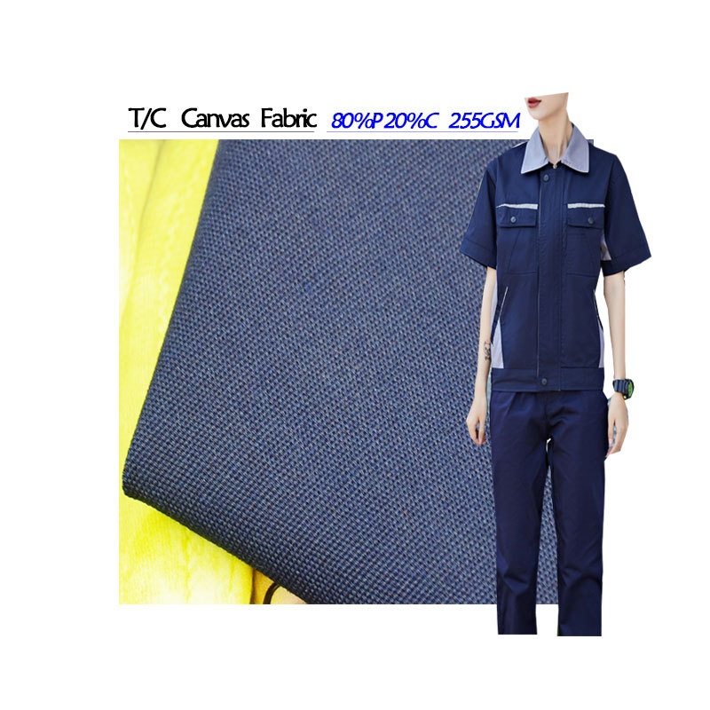 Factory supply polyester cotton canvas tc Fabric handbag bag canvas shoes fabric work clothes tooling fabric