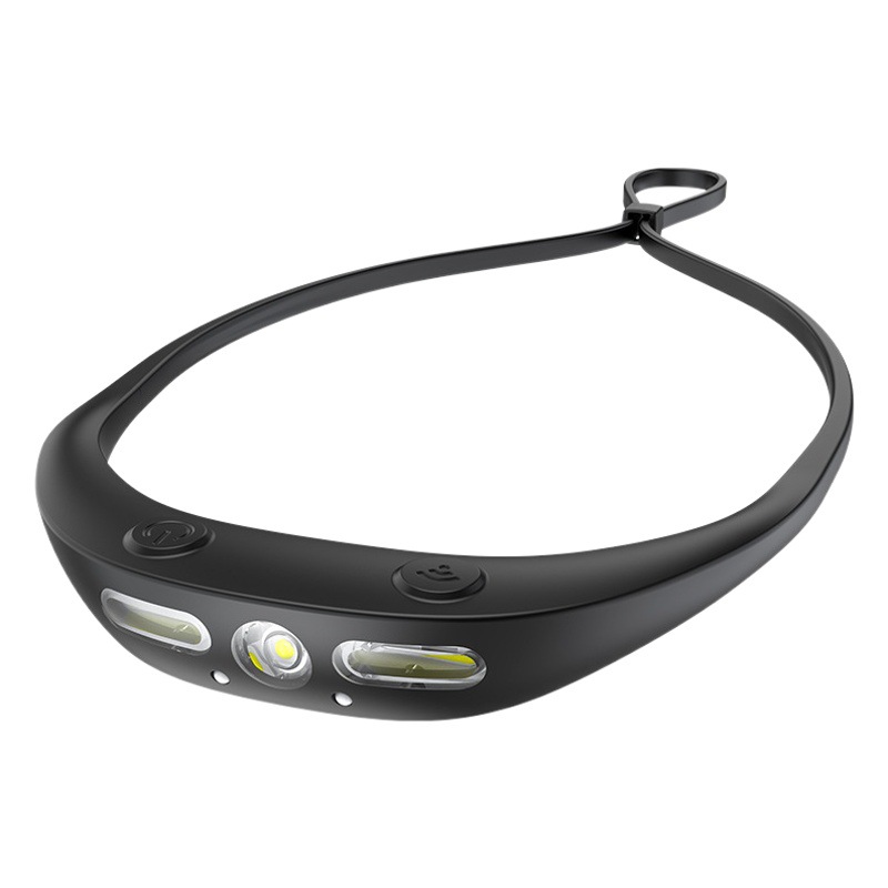 New cross-border waving induction COB headlights outdoor cycling lights USB charging night running lights bright silicone headlights