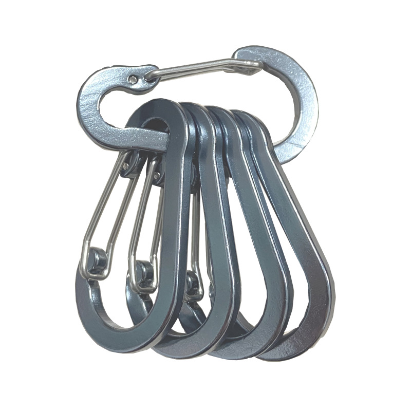 Picture of Multicolor Aluminum Alloy Steel Wire No.5 Outdoor Gourd Mountaineering Buckle Backpack Kettle Hanging Buckle Hanging Buckle Squashed Spring Buckle