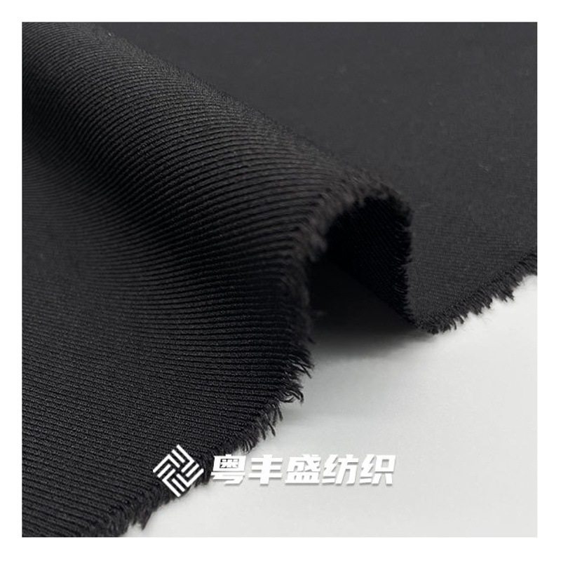 270g High Color Fastness Black Tr Fabric Twill Four-Way Stretch Wrinkle-Resistant Wear-Resistant Uniform Suit Pants Fabric