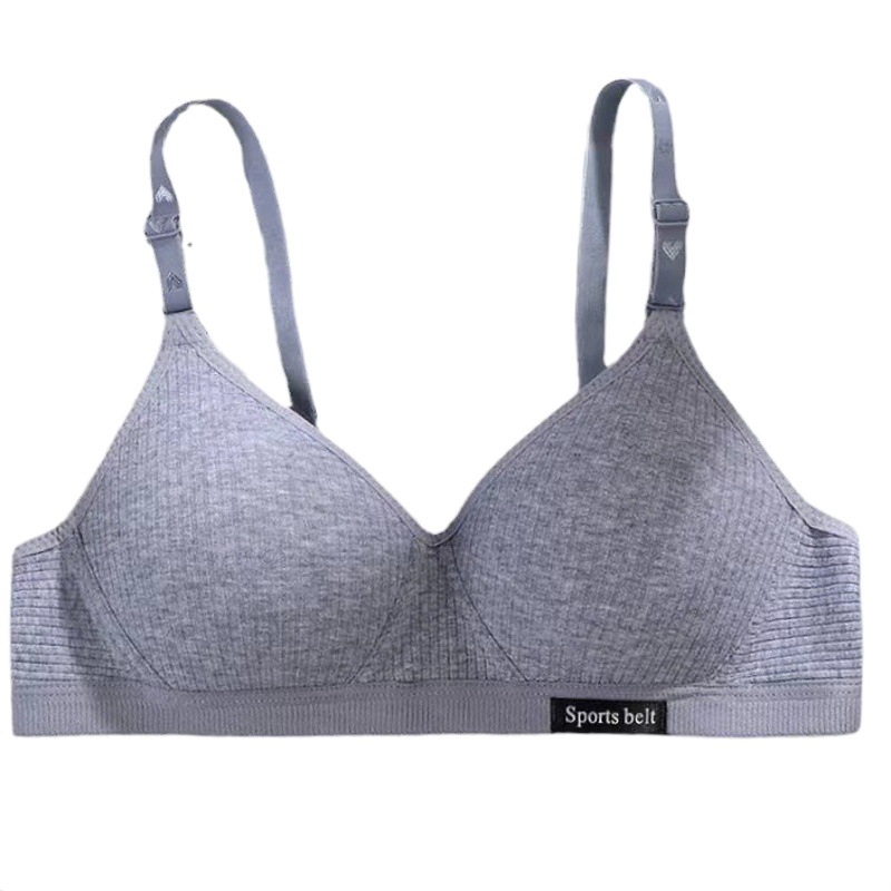 Underwear for High School Students Women's No Steel Ring Underwear for College Students Summer Thin Small Chest Gathering Anti-sagging Bra for Junior High School Girls
