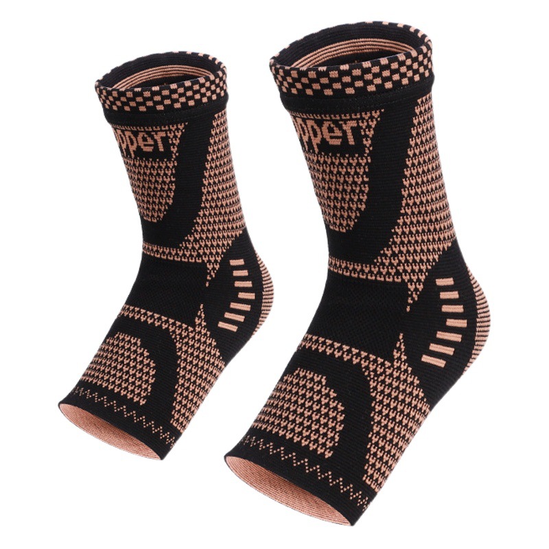 Copper Fiber Sports Ankle Guard Nylon Knitted Copper Ion Basketball Warm Pressurized Ankle Guard Ankle Guard for Men and Women