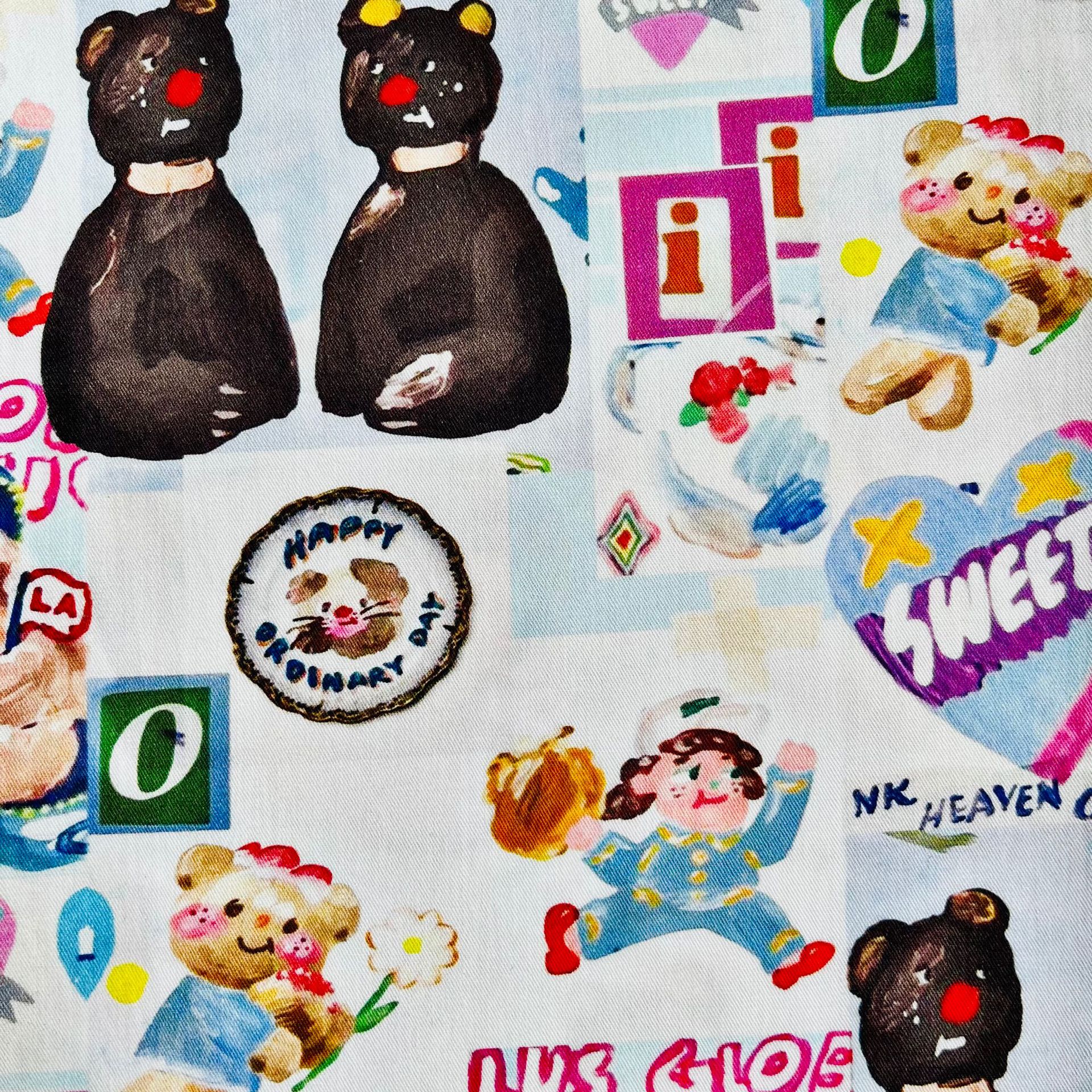 Picture of Oil painting style cotton twill fine sail 1.5 meters wide one meter price bag coat vest handmade DIY fabric