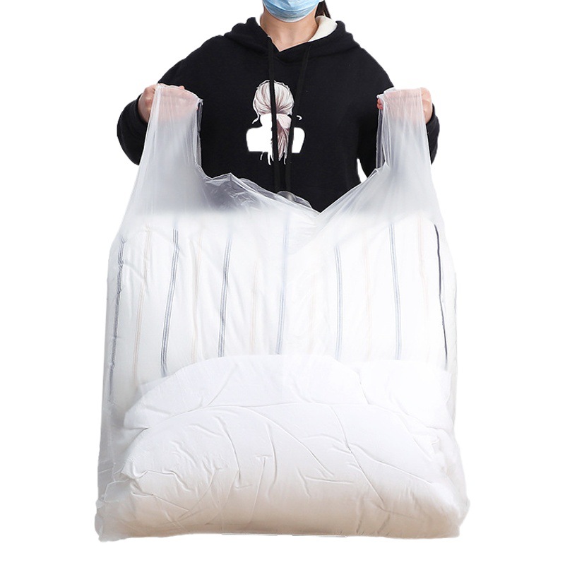 Extra Large Thickeneded Plastic Bag Black Convenient Satchel Packing Bag Clothing Quilt Home Storage Moving Vest Bag