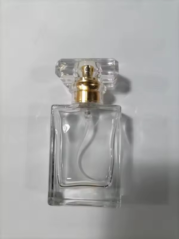 Picture of 30ml50ml flat square bottle glass perfume bottle liquid spray perfume bottle glass cosmetic empty bottle