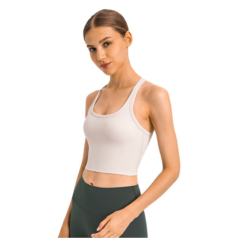 European and American Spring and Summer New Yoga Sports Vest Women's I-character Beautiful Back Fitness Running Yoga Top Women's S2081
