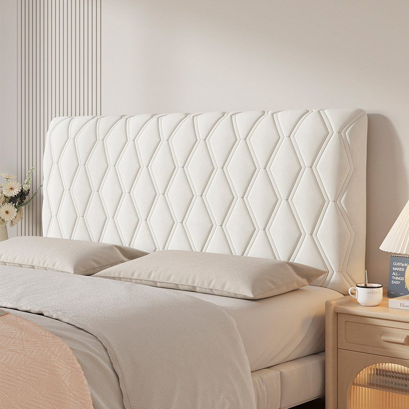 Thickened High-End Quilted Bedside Cover Wooden Bed Backrest Soft Package All-Inclusive Dust Cover for All Seasons