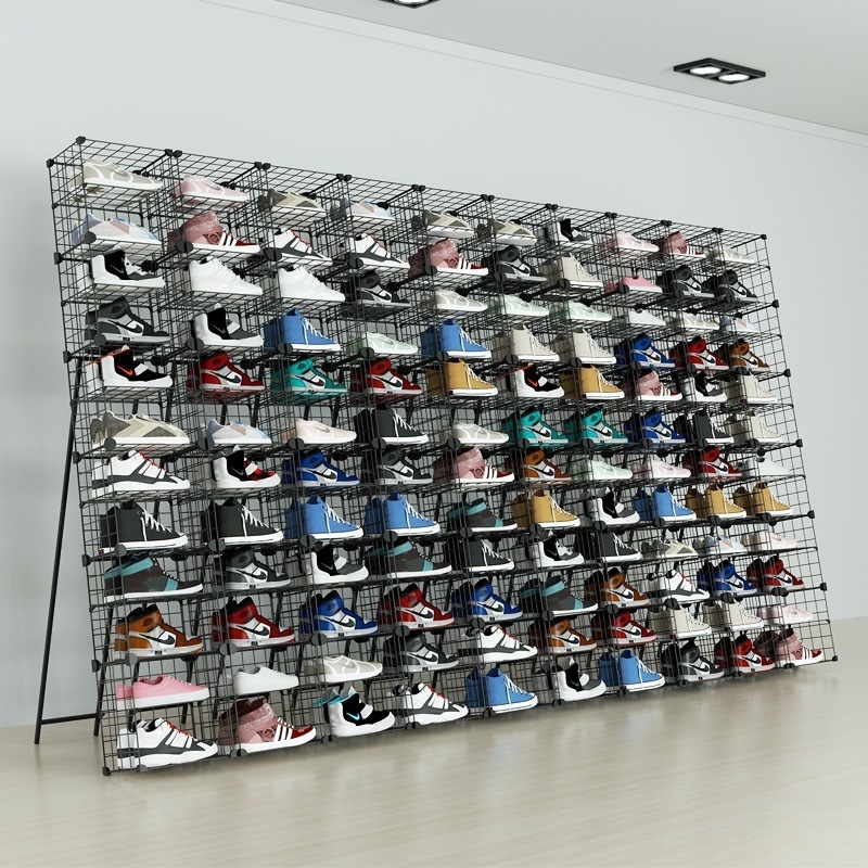 Night market shoe display rack night market landing commercial display store shoe rack floor stall grid stall shoe rack floor