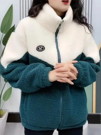 Picture of Winter warm women's coat casual cotton-padded fleece-lined thickened stand collar zipper autumn and winter high-grade women's coat wear