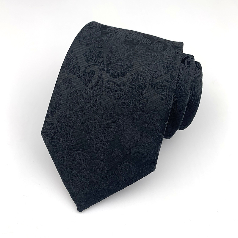 Picture of Tie Men's Polyester Jacquard Fabric Tie Cashew Flower Paisley 18 Color Men's Tie Factory Wholesale