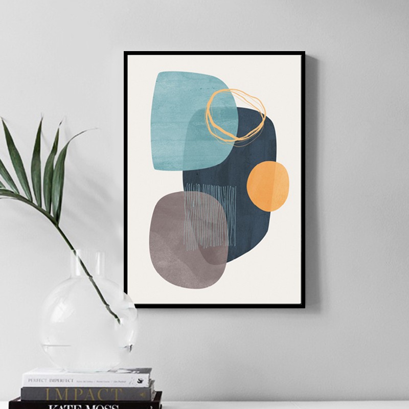 Morandi Modern Simple Abstract Geometric Color Block Living Room Decorative Painting Nordic Style Art Bedroom Hanging Painting