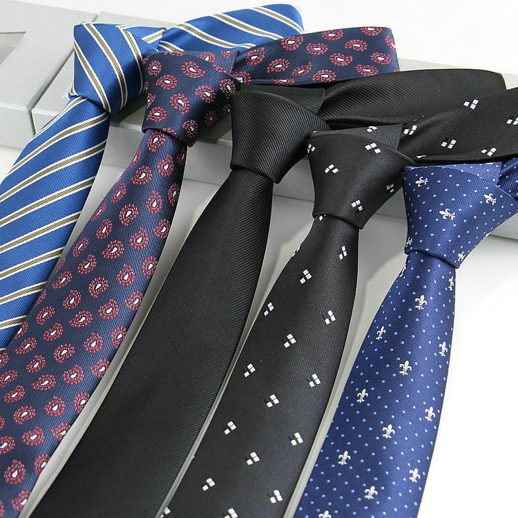 Picture of Men's tie Korean narrow fashion Wedding groom best man casual tie 6cm business professional collar fittest wholesale