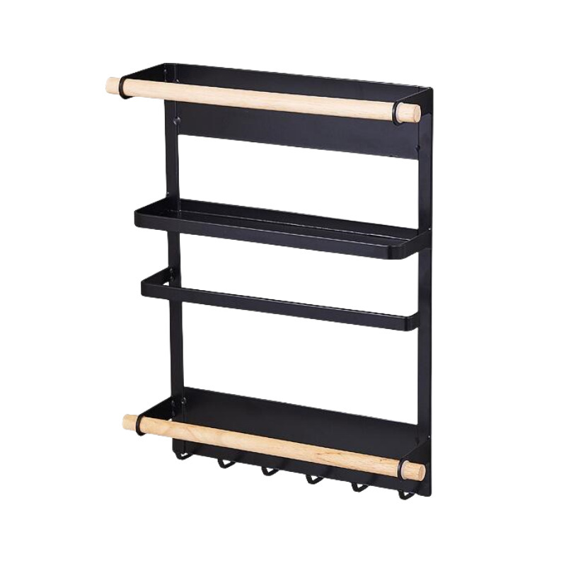 Picture of Japanese-Style Refrigerator Magnetic Absorption Storage Rack Side Storage Rack Wall-Mounted Multi-Layer Side Magnet Refrigerator Side Wall Hanger