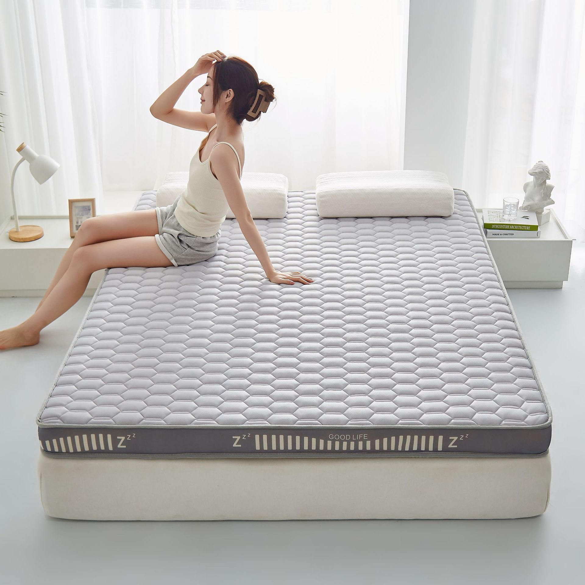 Picture of Directly Supplied to Thailand Latex Mattress Soft Cushion Student Dormitory Hotel Rental Mattress Tatami Mattress