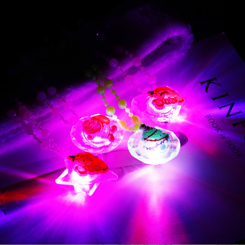 Picture of Children's luminous necklace gift kindergarten small gift colorful pendant flash toys night market hot stall supply