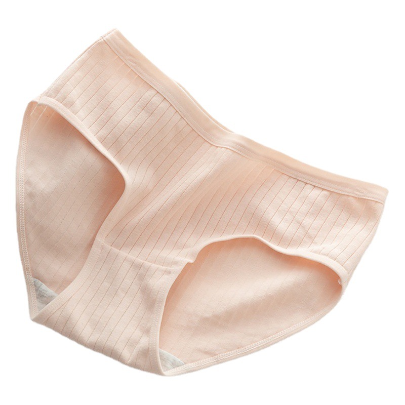 Japanese-style Molandi Simple Solid Color Underwear Women's Mid-waist Breathable Pure Cotton Crotch Sheath Thin Student Briefs