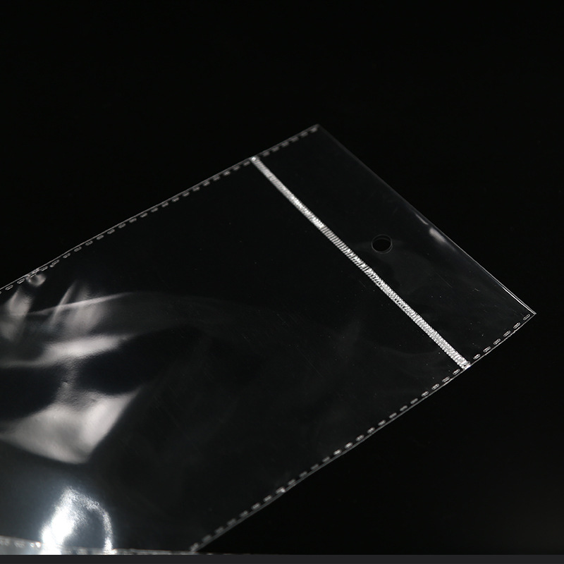 Picture of Thickened Opp White Card Header Bags for Packaging Yuba, Long Strip Plastic Bags with Hanging Holes, Wig Self-Sealing Bags, Wholesale Thickened Version