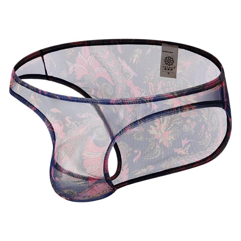Cross-border Bohemian style European code perspective sexy sexy men's lace men's briefs B183