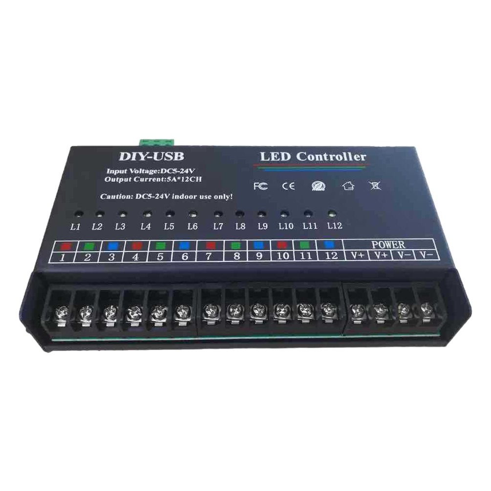 12-way programming controller RGB/monochrome universal 60A light bar programming controller, light bar programming controller