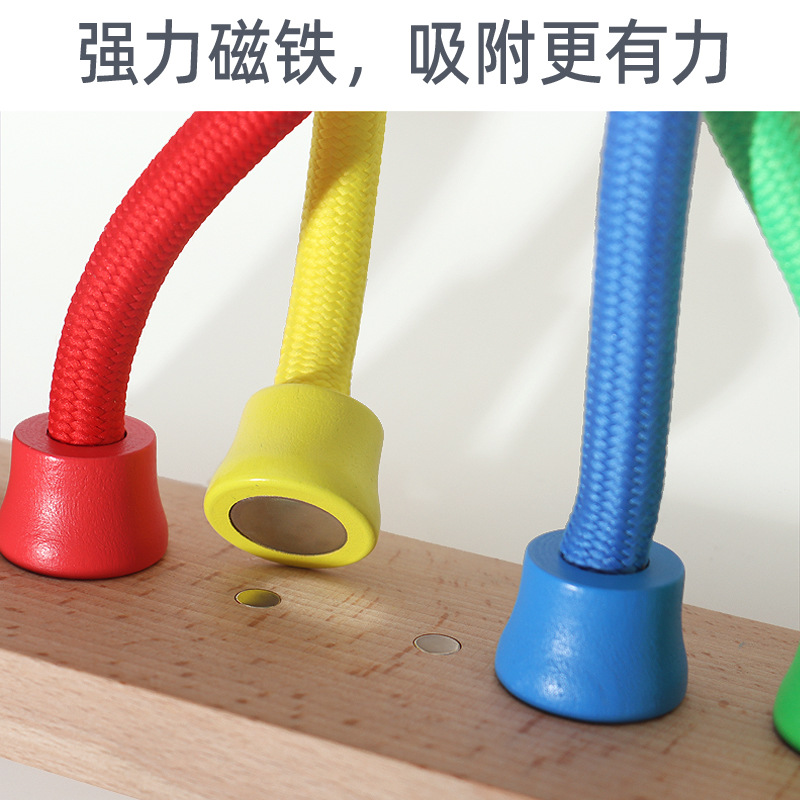 Picture of Children's wooden Early Education Intelligence release rope interactive game logical thinking training hands-on brain-moving baby educational toys