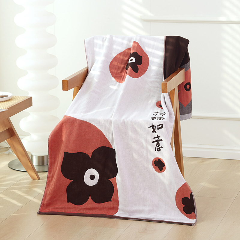 Picture of 2024 New 80X160cm Bath Towel Pure Cotton Gauze Unisex Household Absorbent Adult Cotton Large Bath Wrap Towel