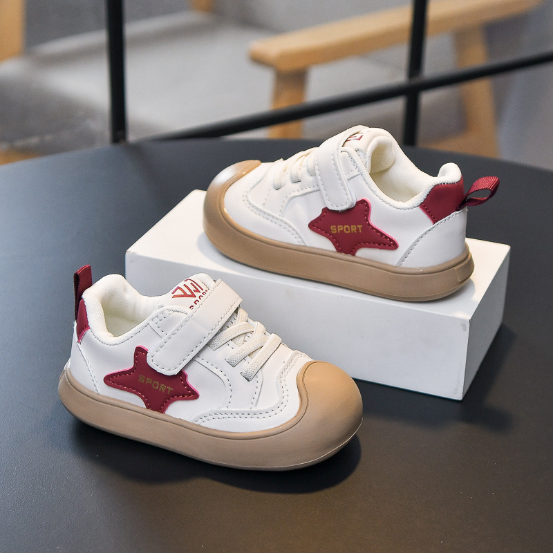 Children's sneakers 2025 autumn new girls' white shoes non-slip and kick anti-kick kindergarten shoes boys' casual shoes