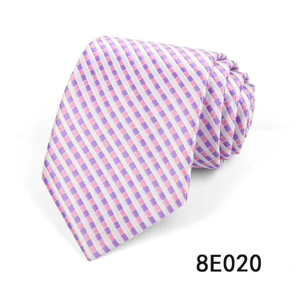 Picture of Men's Tie Business Casual Stripesd Tie 8cm Polyester Jacquard Embroider Print Tie Wholesale Formal Wear