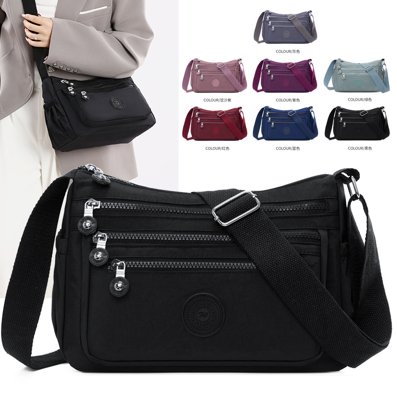 New Nylon Cloth Bag Mommy Satchel Shoulder Bag Crossbody Casual Bag Large Capacity Daily Joker Bag Cosmetic Bag Soft