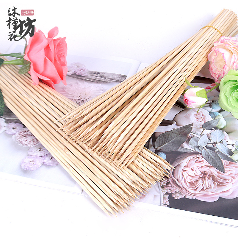 Floral packaging decoration materials floral supplies strawberry snacks cartoon bouquet diy flower arrangement 35-50cm bamboo sticks