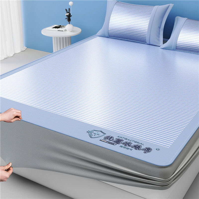 Picture of 2025 Explosions Antibacterial Ice Silk Mat Summer Sleeping Naked Maternal and Infant Class Air-conditioned Mat Machine Washable Folding Bed Cover Soft Mat