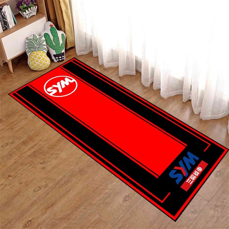Picture of Motorcycle enthusiast carpet motorcycle display Harley Honda Ducati bedroom bedside blanket cross-border racing floor mat